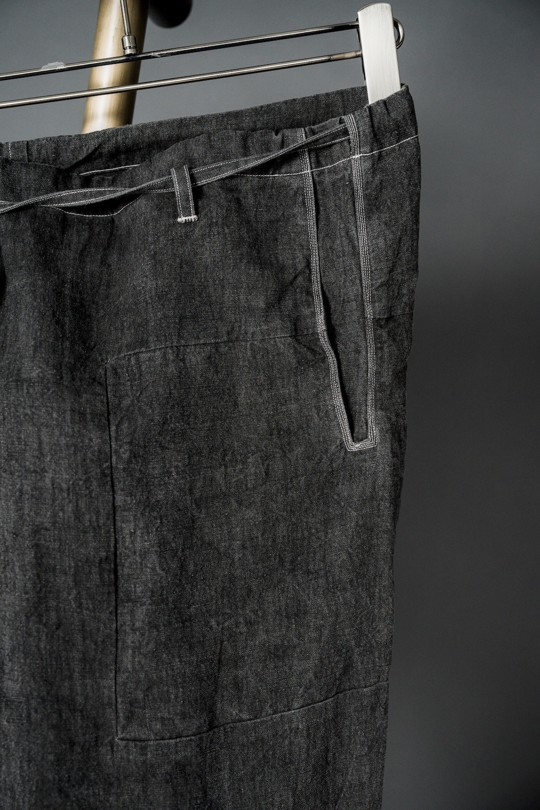 Drawstring Numbering pants / Ink Dyed