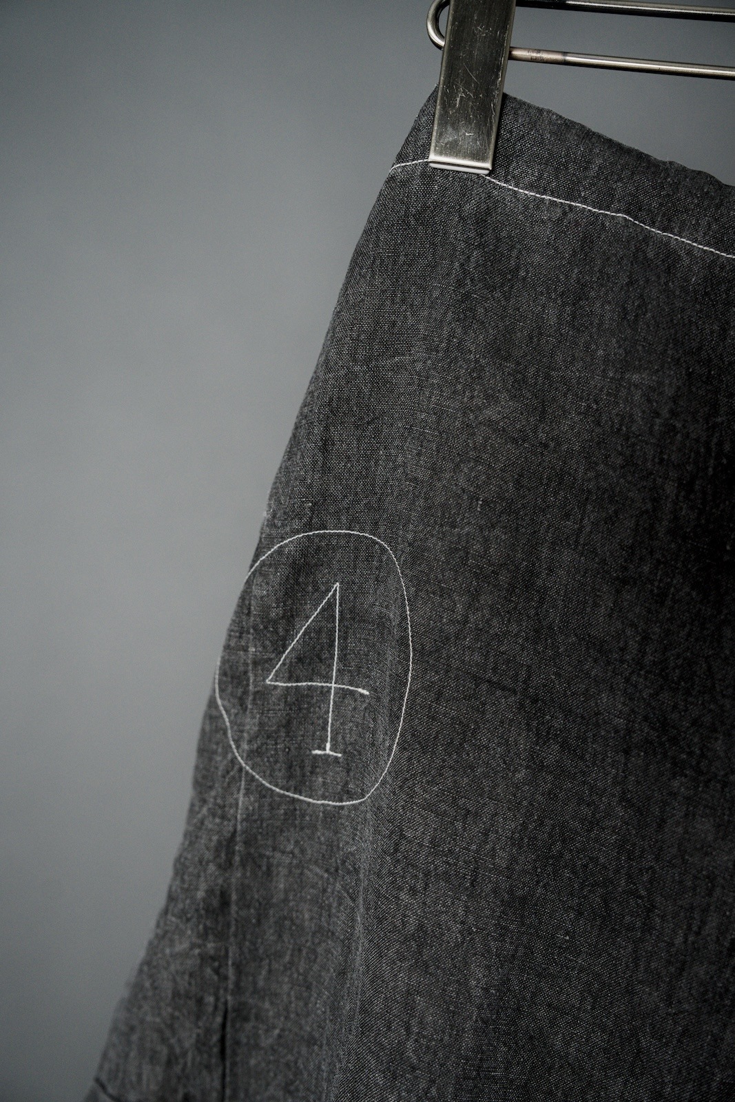 Drawstring Numbering pants / Ink Dyed