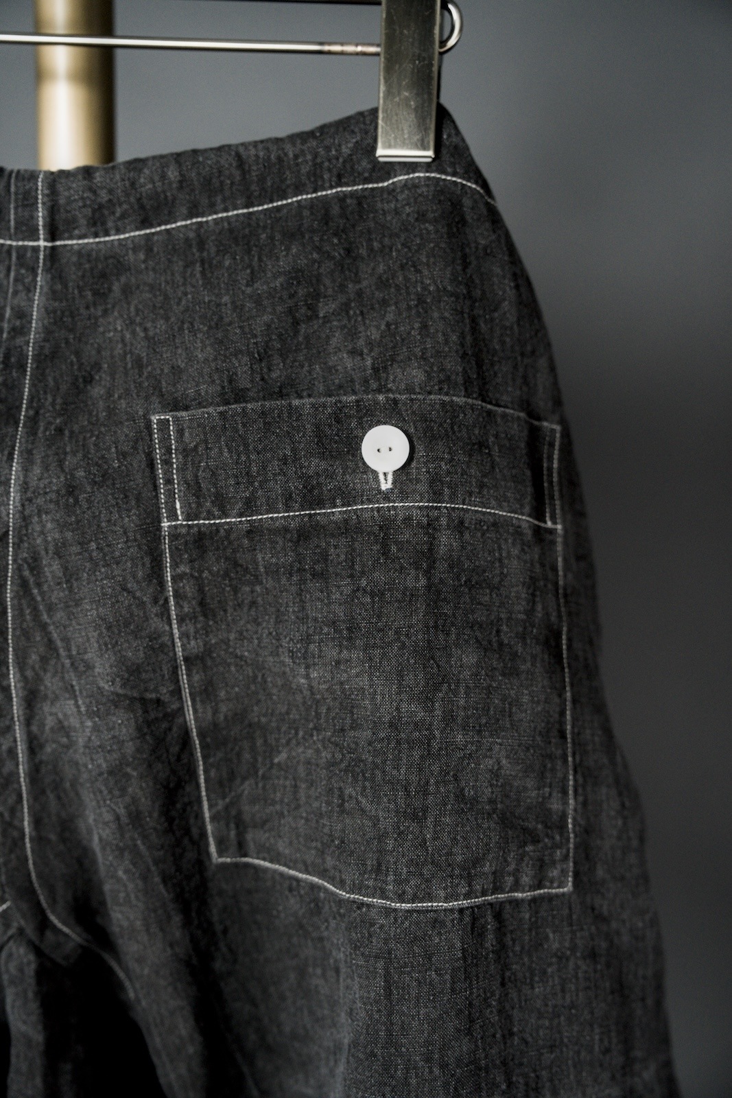 Drawstring Numbering pants / Ink Dyed