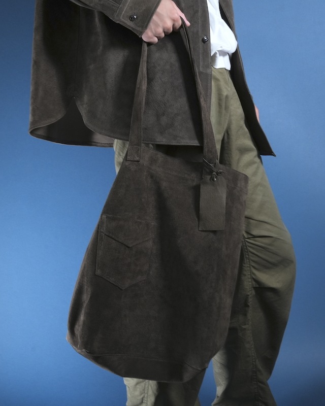 Suede Tote bag / Dark BROWN
