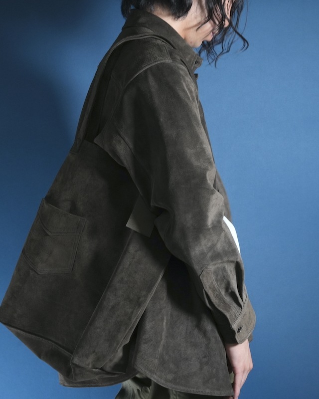 Suede Tote bag / Dark BROWN