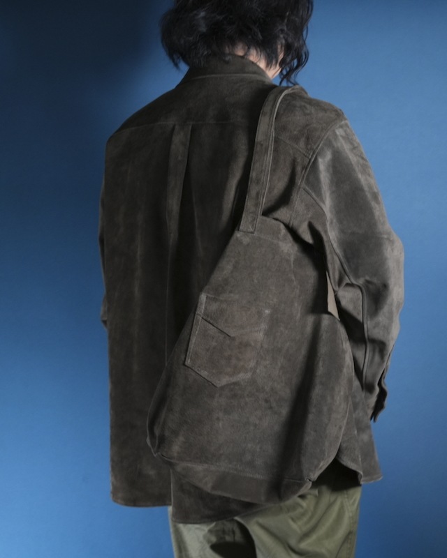 Suede Tote bag / Dark BROWN