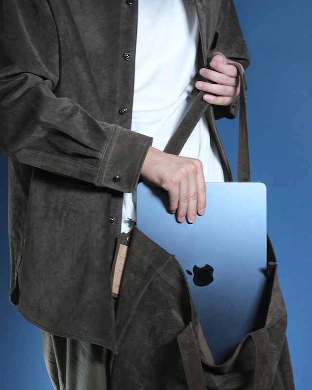 Suede Tote bag / Dark BROWN