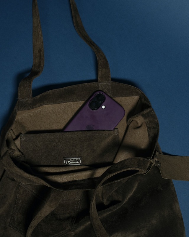 Suede Tote bag / Dark BROWN