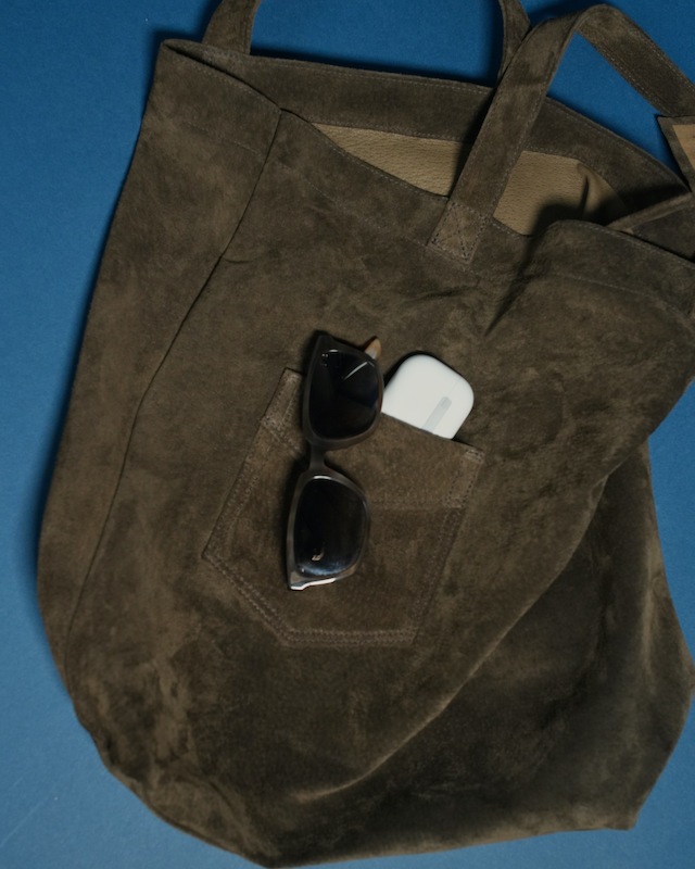 Suede Tote bag / Dark BROWN