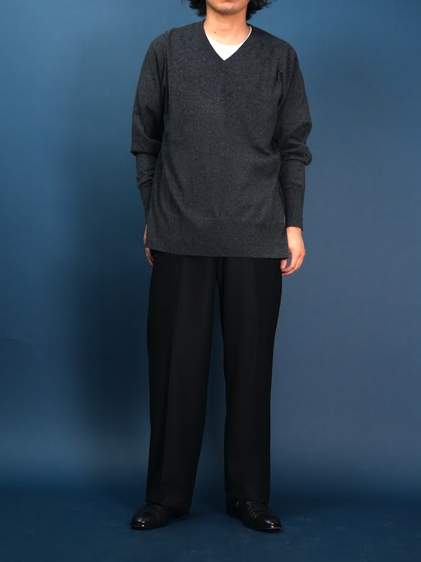 【Hollywood】Two-pleats flannel trousers