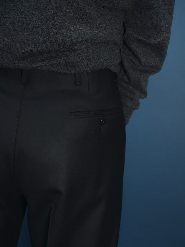 【Hollywood】Two-pleats flannel trousers