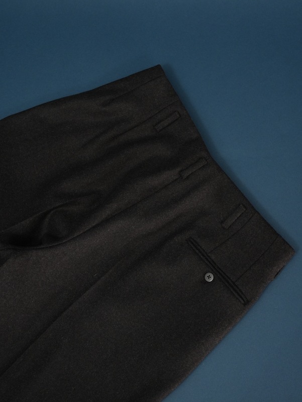 【Hollywood】Two-pleats Melton trousers