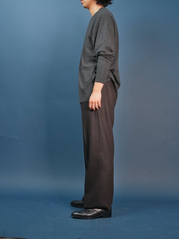【Hollywood】Two-pleats Melton trousers