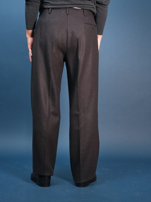 【Hollywood】Two-pleats Melton trousers