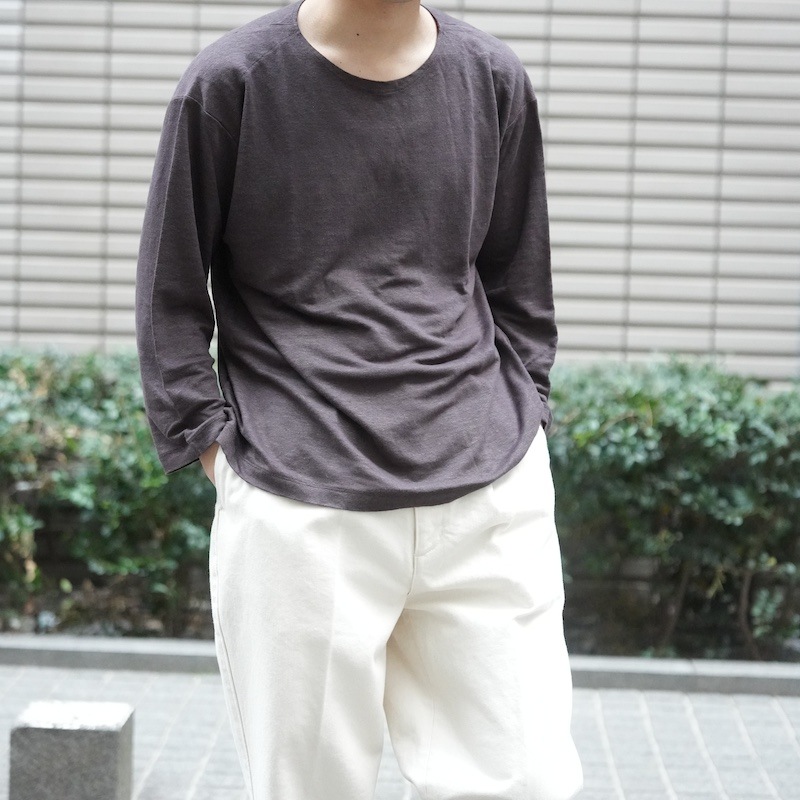 トップス BATONER NORMANDY LINEN BASQUE SHIRT Men NORMANDY LINEN BASQUE SHIRT - BATONER｜ONLINE STORE
