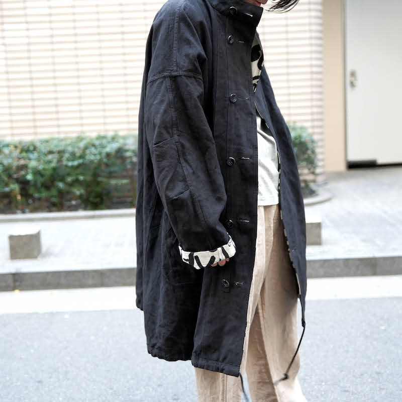 Reversible stand collar coat