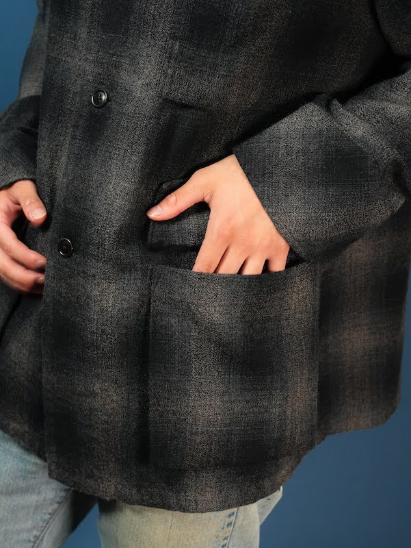 OMBRE CHECK SHIRT JACKET												