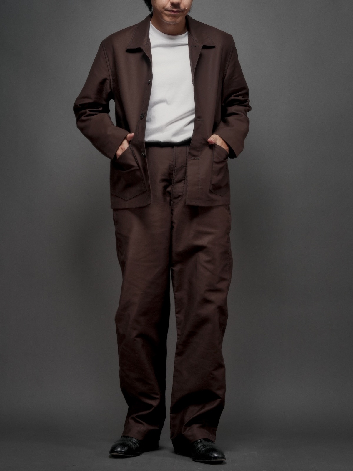 FRENCH WORKER JACKET／BROWN MOLESKIN