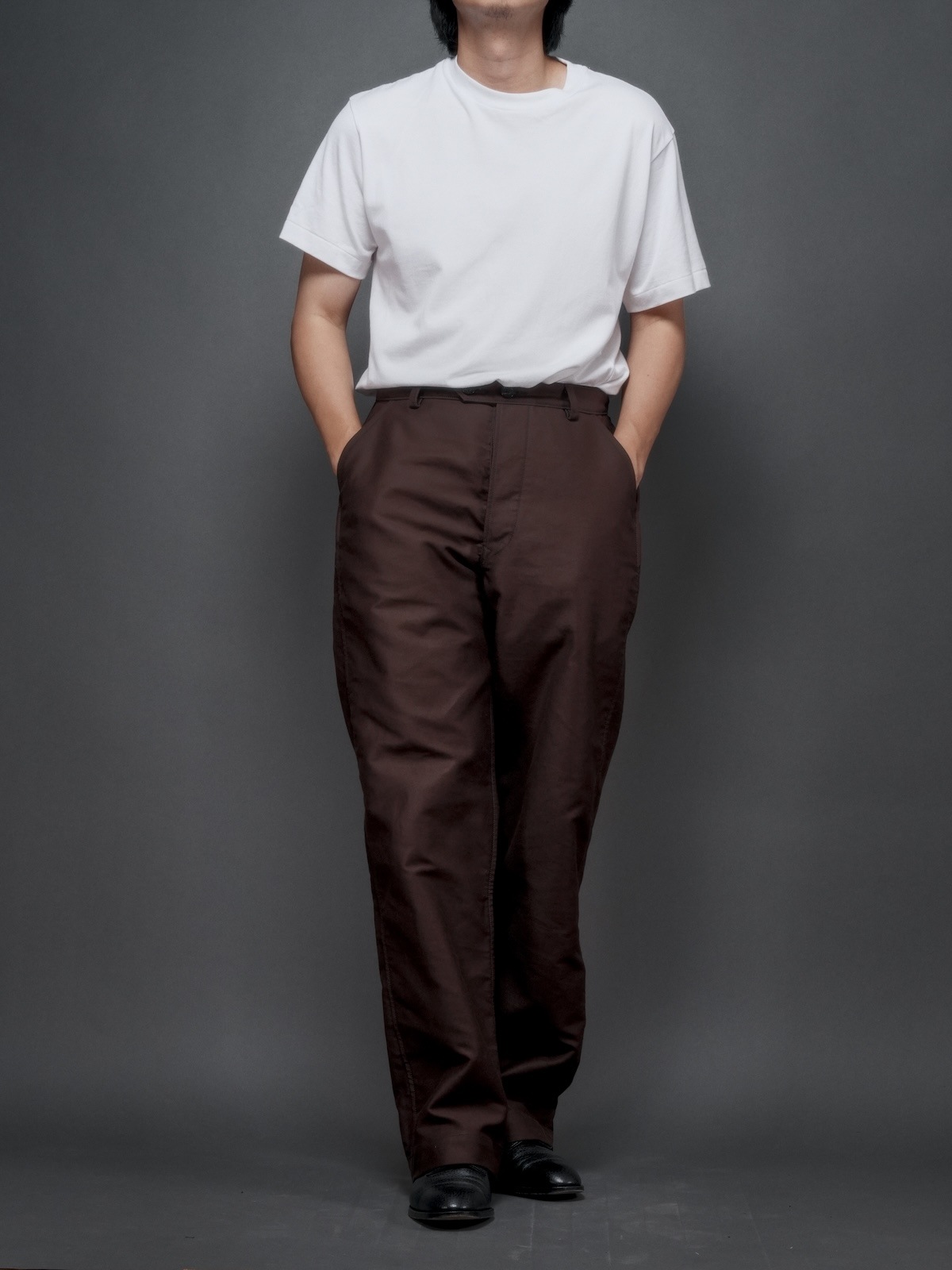 FRENCH WORKER PANT／BROWN MOLESKIN