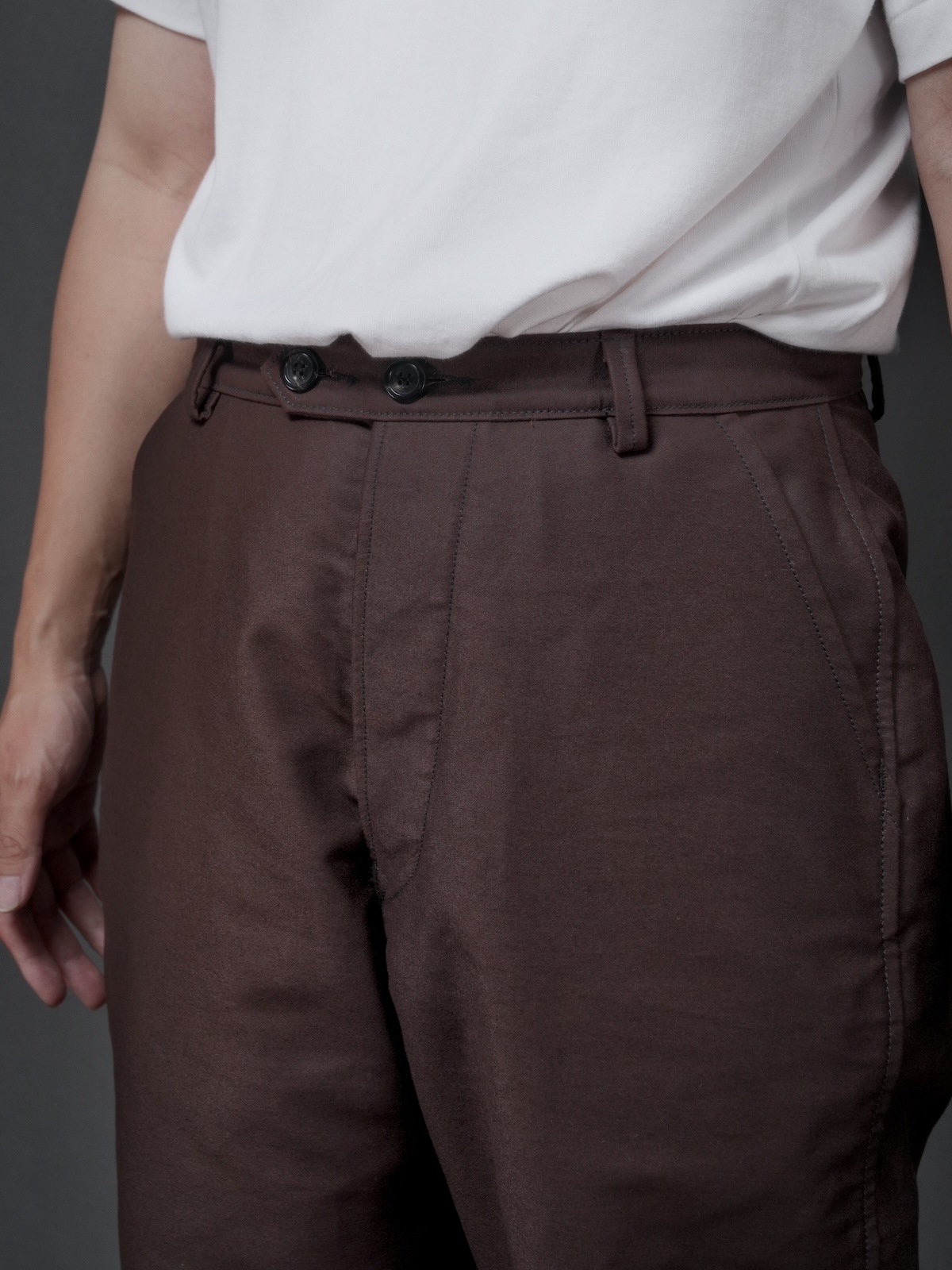 FRENCH WORKER PANT／BROWN MOLESKIN