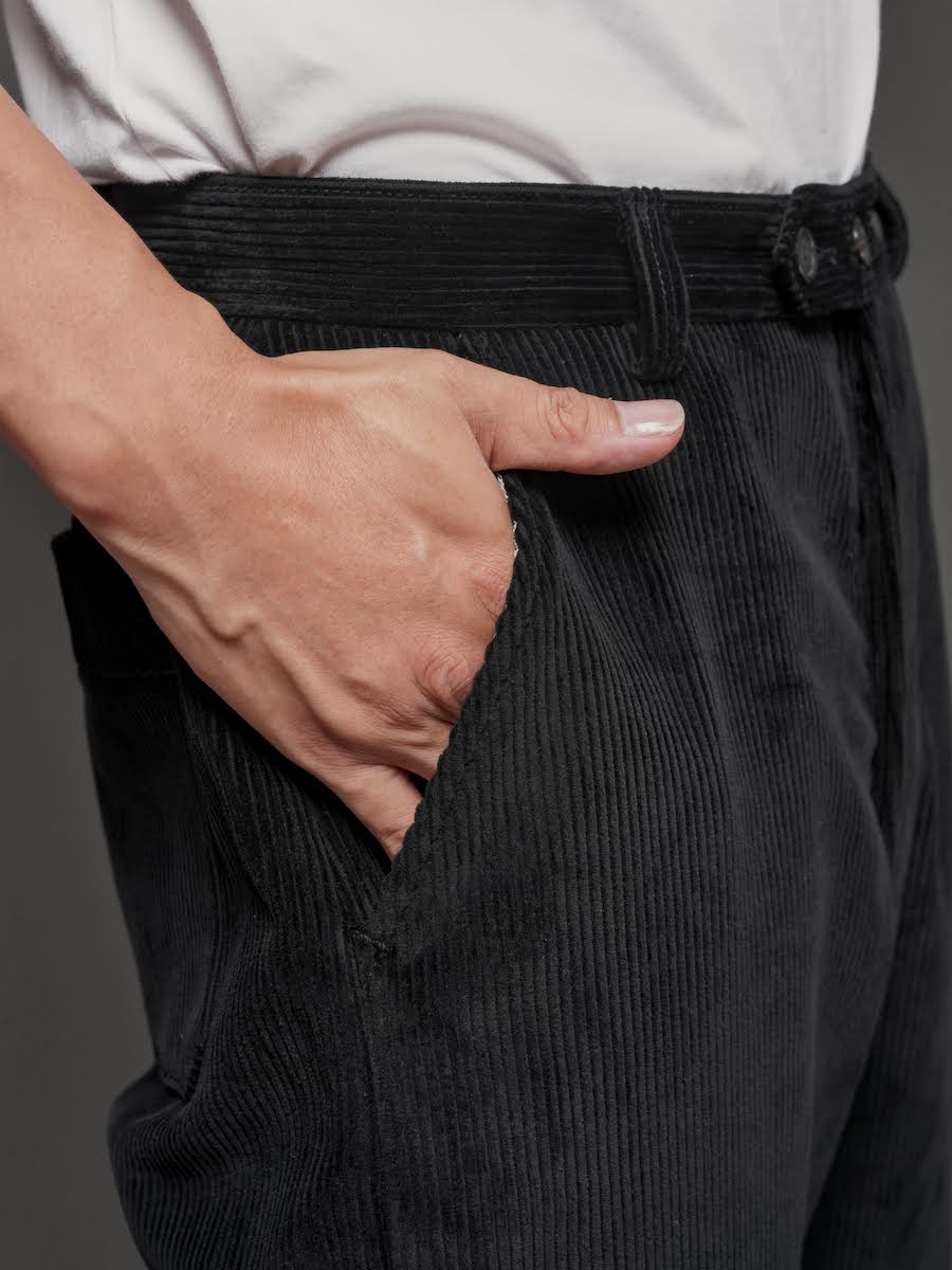 FRENCH WORKER PANT／BLACK CORDUROY