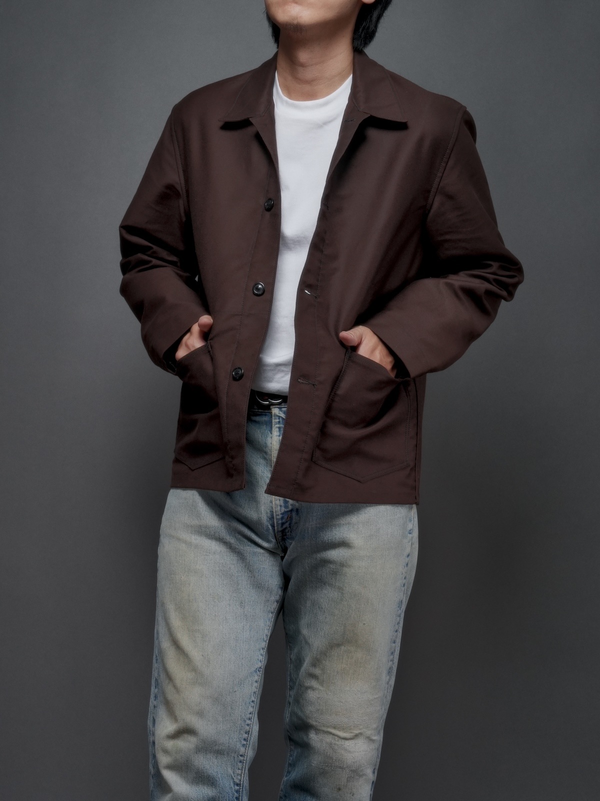 Cathedral For FRENCH WORKER JACKET／BROWN MOLESKIN