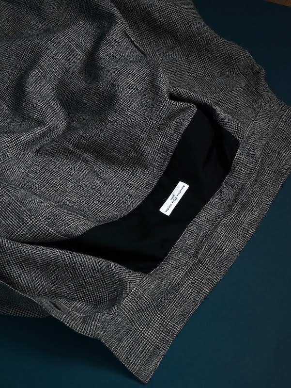 Classic open collar shirt (Glen plaid)