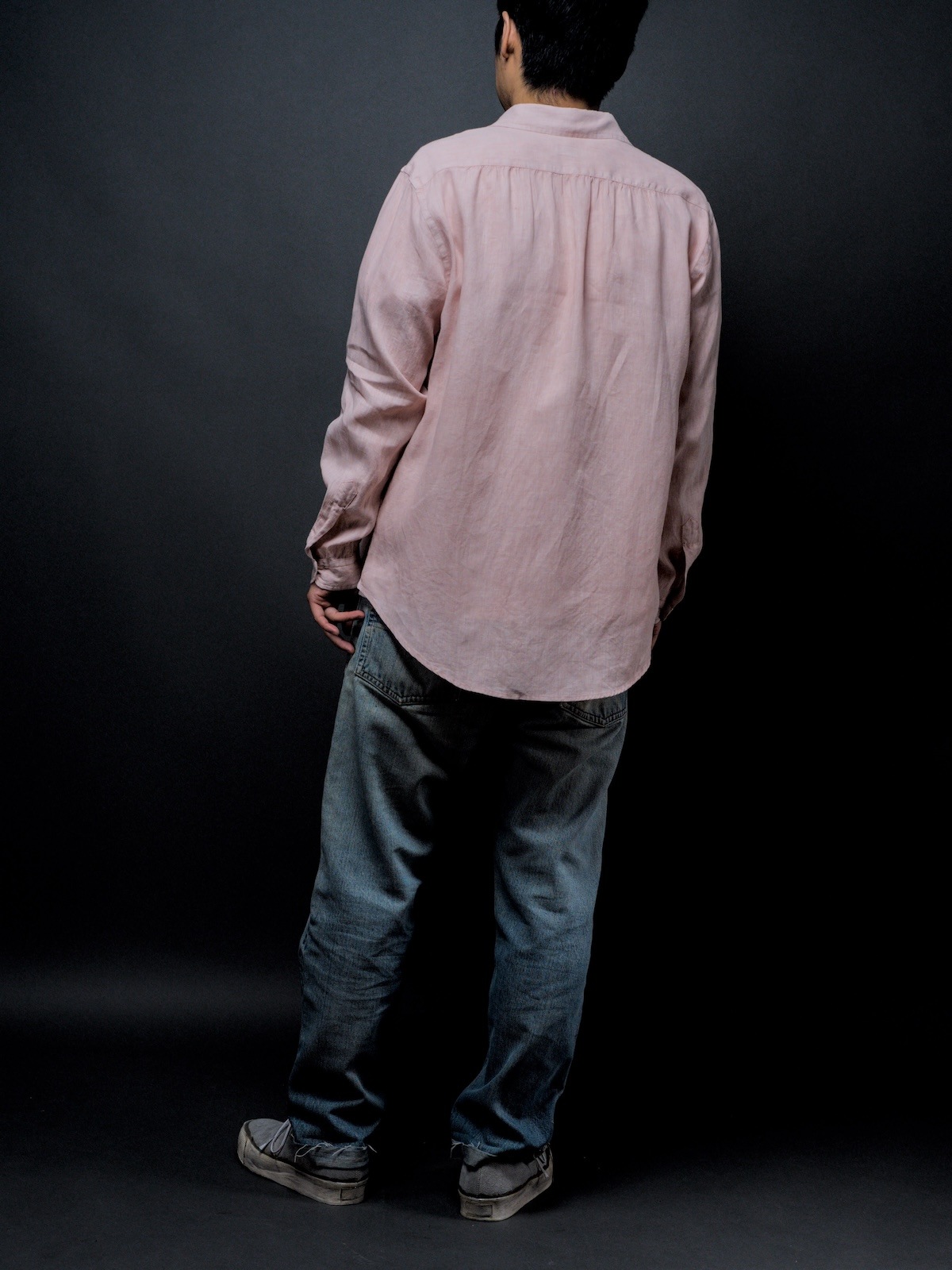 Windsor wide collar shirt bengala  dye 