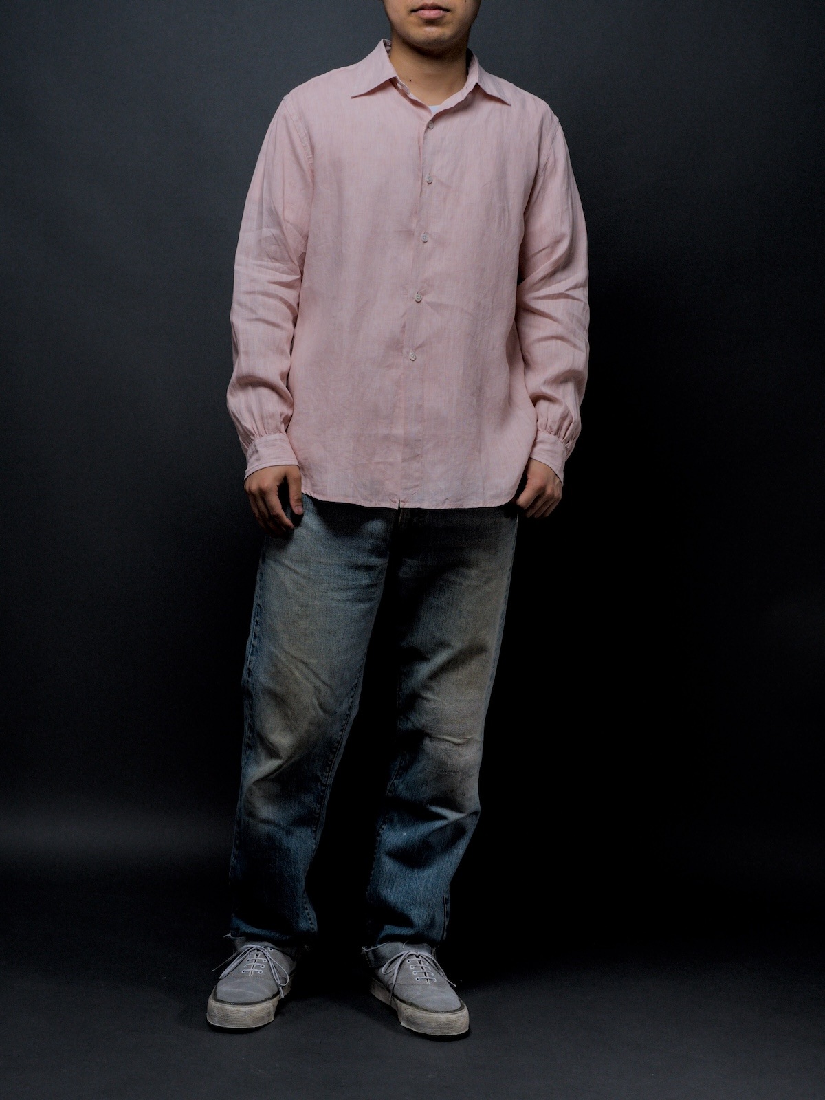 Windsor wide collar shirt bengala  dye 
