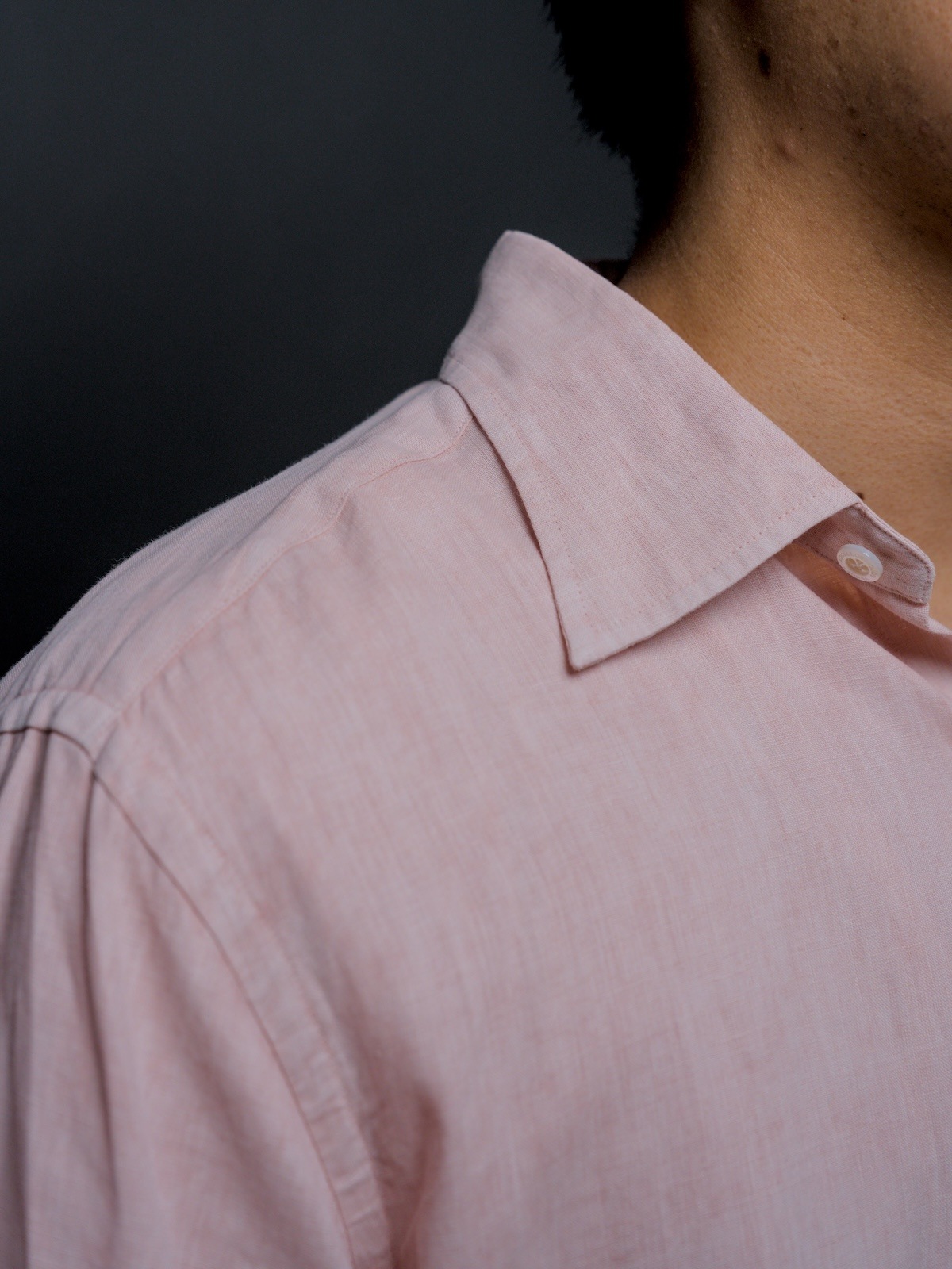 Windsor wide collar shirt bengala  dye 