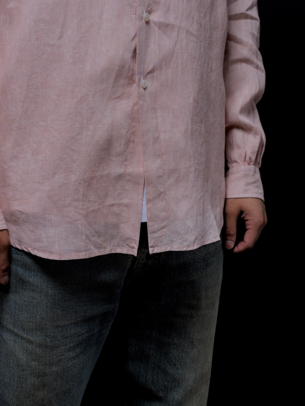 Windsor wide collar shirt bengala  dye 