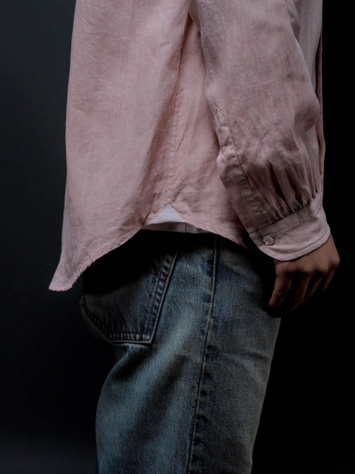Windsor wide collar shirt bengala  dye 