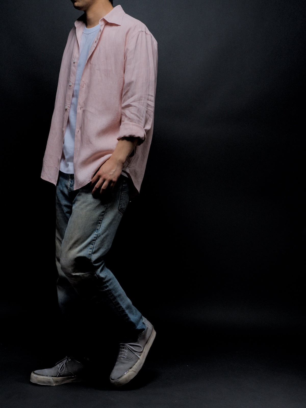 Windsor wide collar shirt bengala  dye 