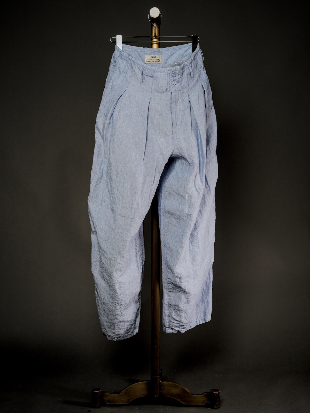 kaval フェニックスリネンパンツ Phoenix pants / Saxe blue | BRAND,kaval | CATHEDRAL