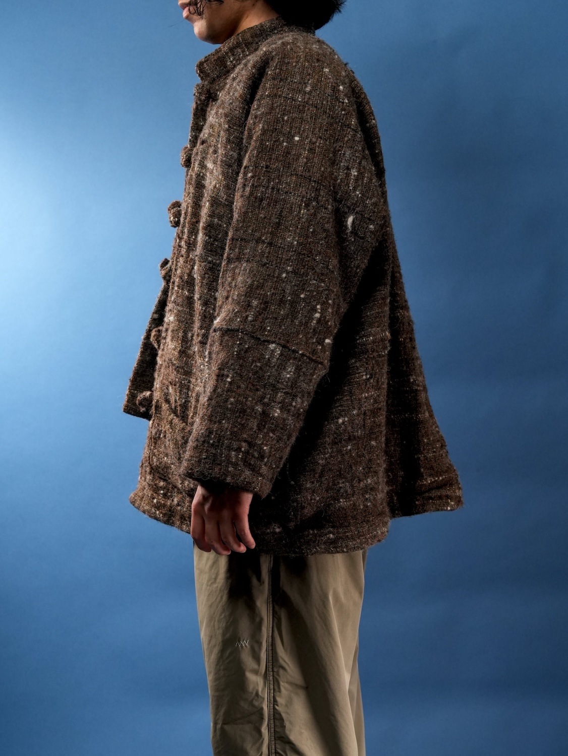 China Blouson for CATHEDRAL(Hand-spun Hand-woven Wool)