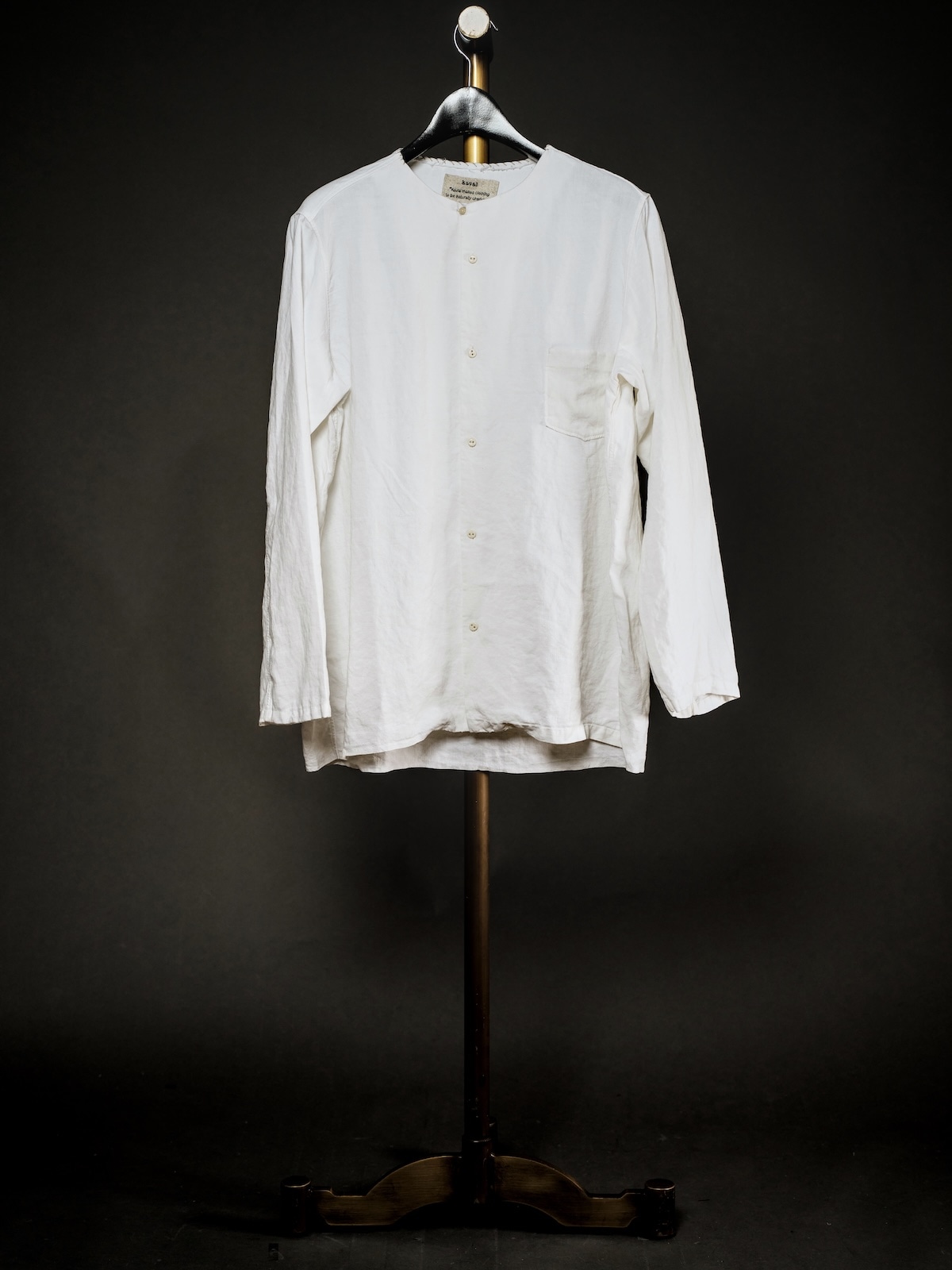 kaval アンティークリネン シャツ No - collar shirt /Antique linen | BRAND,kaval | CATHEDRAL