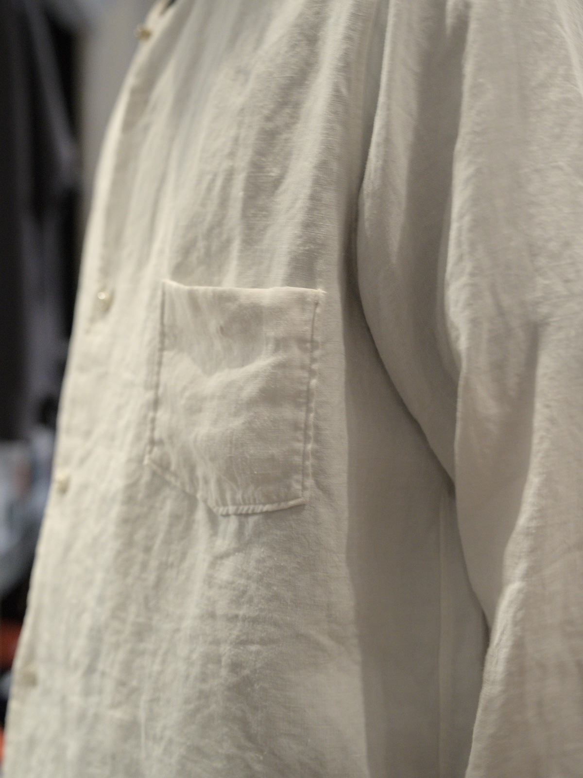 No - collar shirt /Antique linen | BRAND,kaval | CATHEDRAL