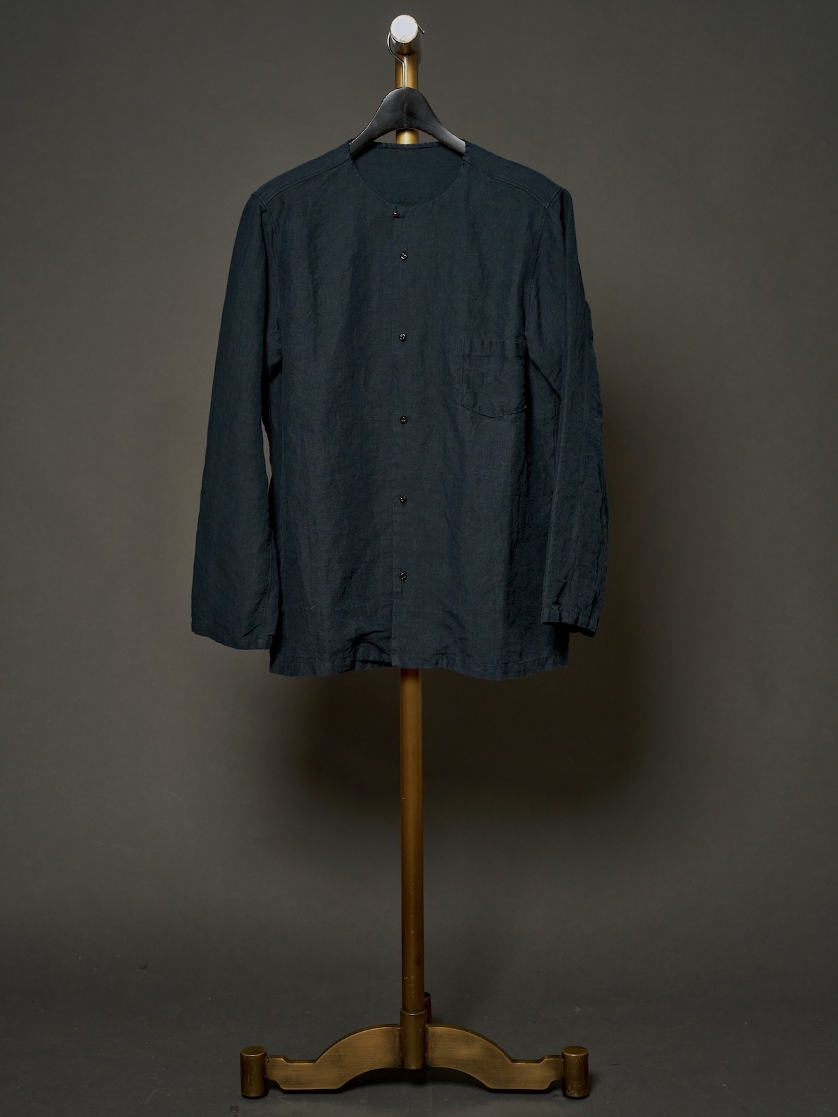 No - collar shirt /High count hemp | BRAND,kaval | CATHEDRAL