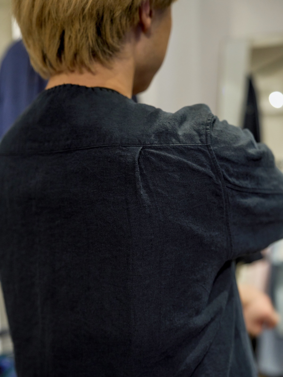 No - collar shirt /High count hemp