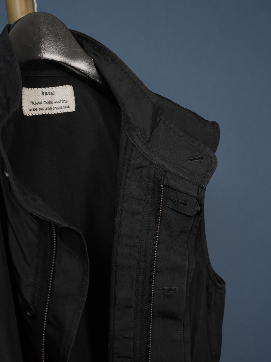 Field vest(Silk twill)