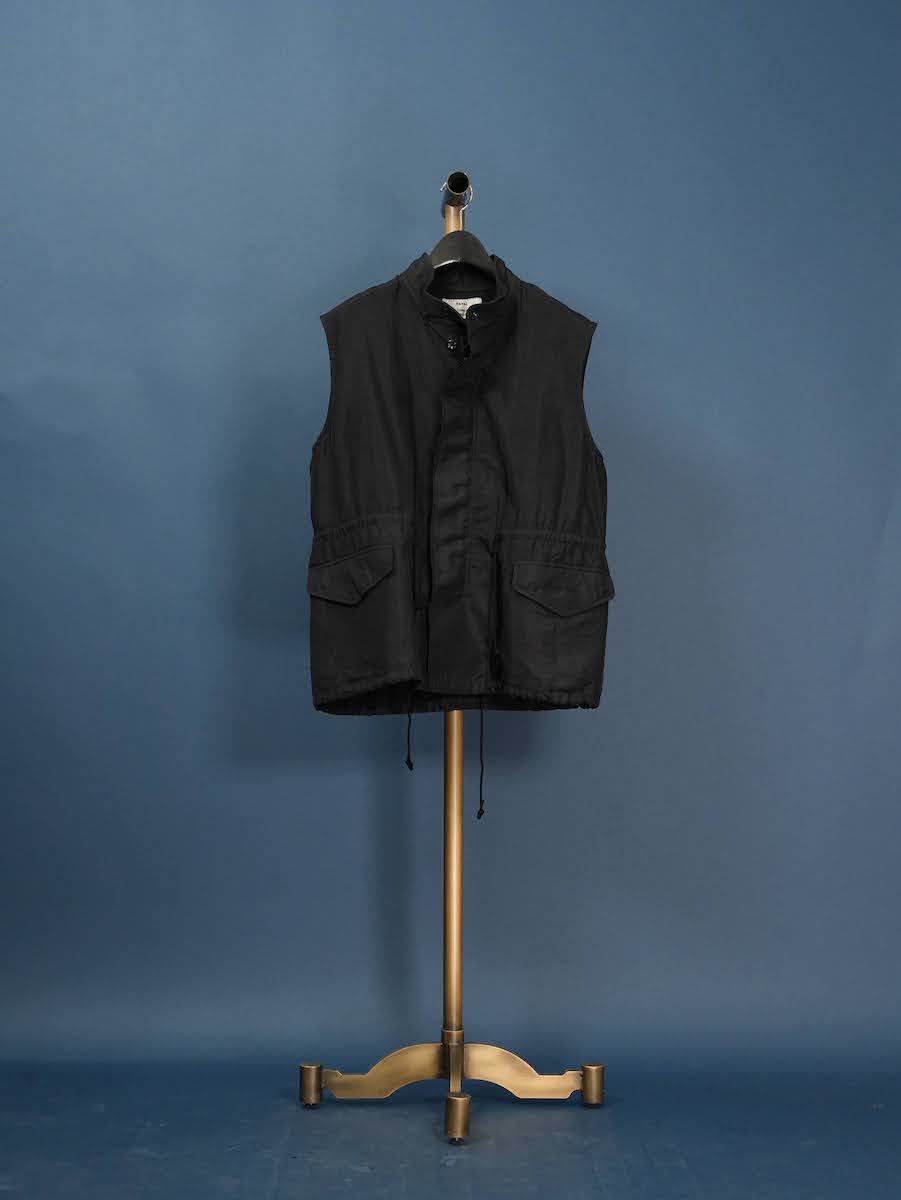 Field vest(Silk twill)