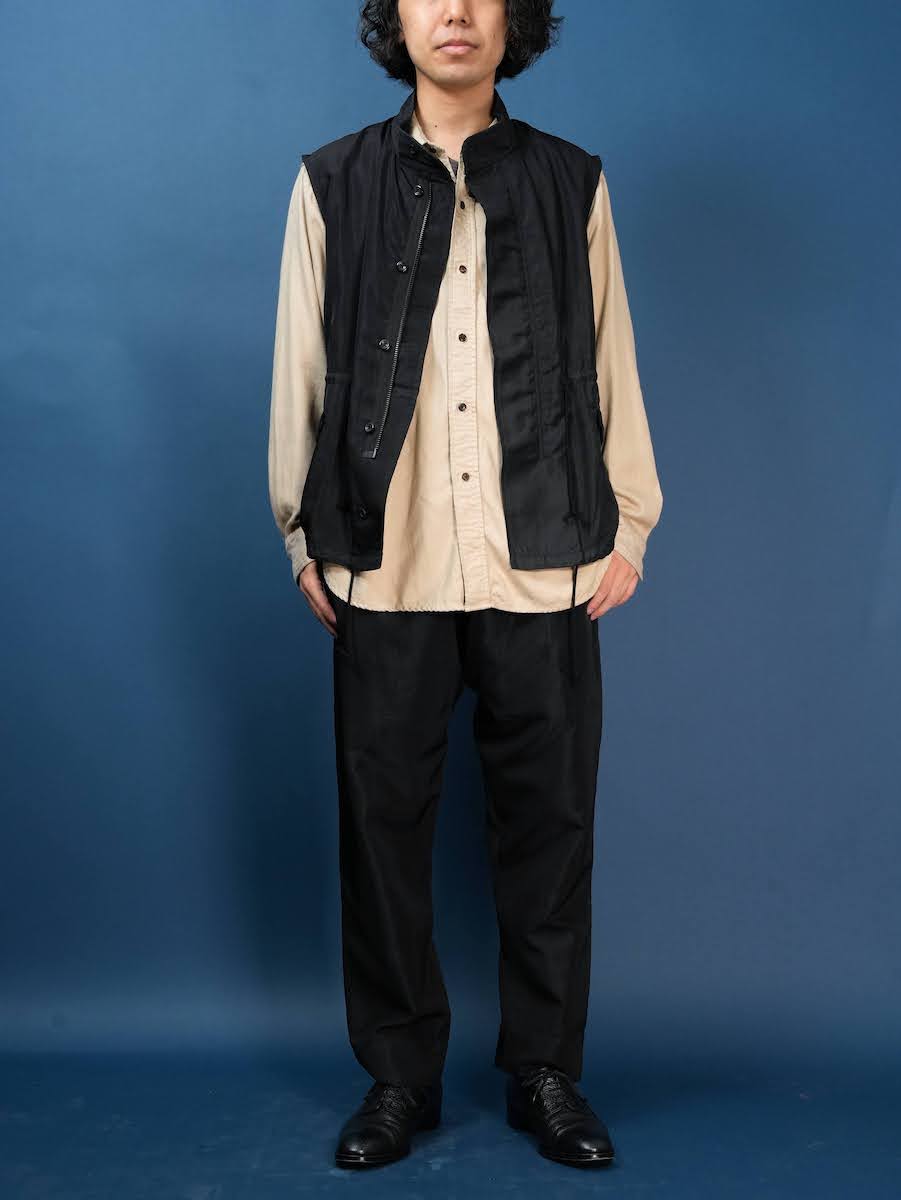 Field vest(Silk twill)