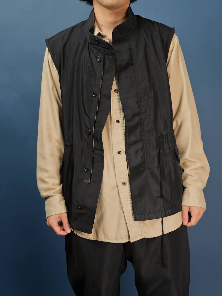 Field vest(Silk twill)