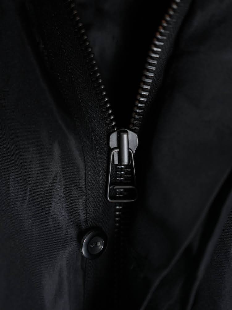 Fish tail long coat with liner(Silk twill)