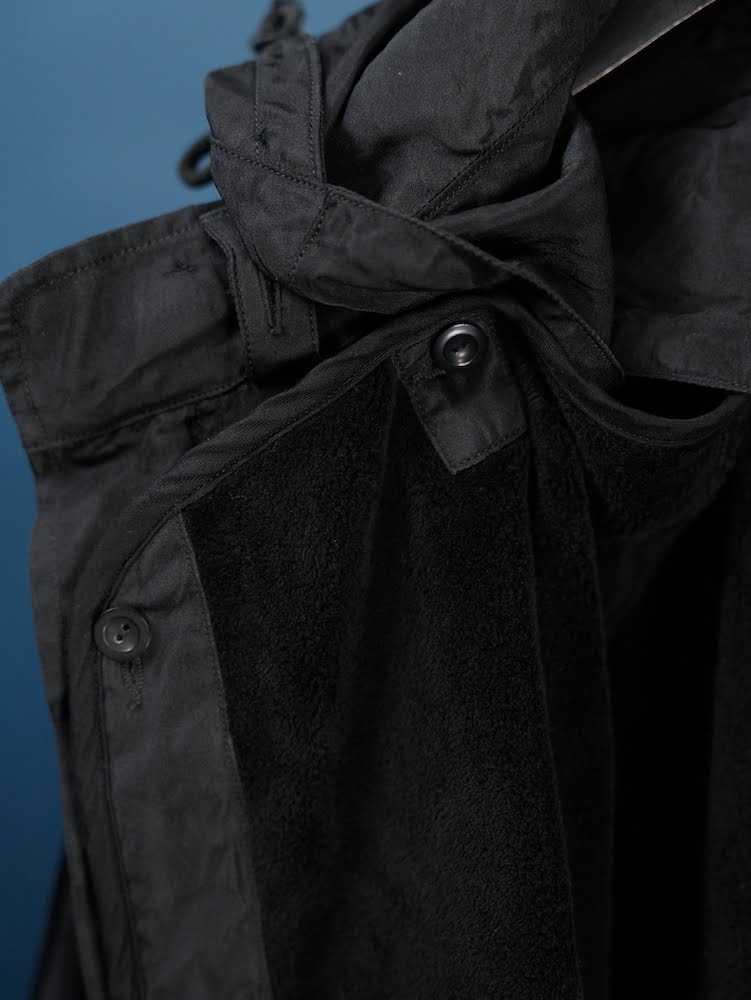 Fish tail long coat with liner(Silk twill)