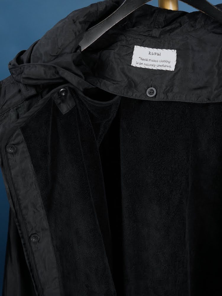 Fish tail long coat with liner(Silk twill)