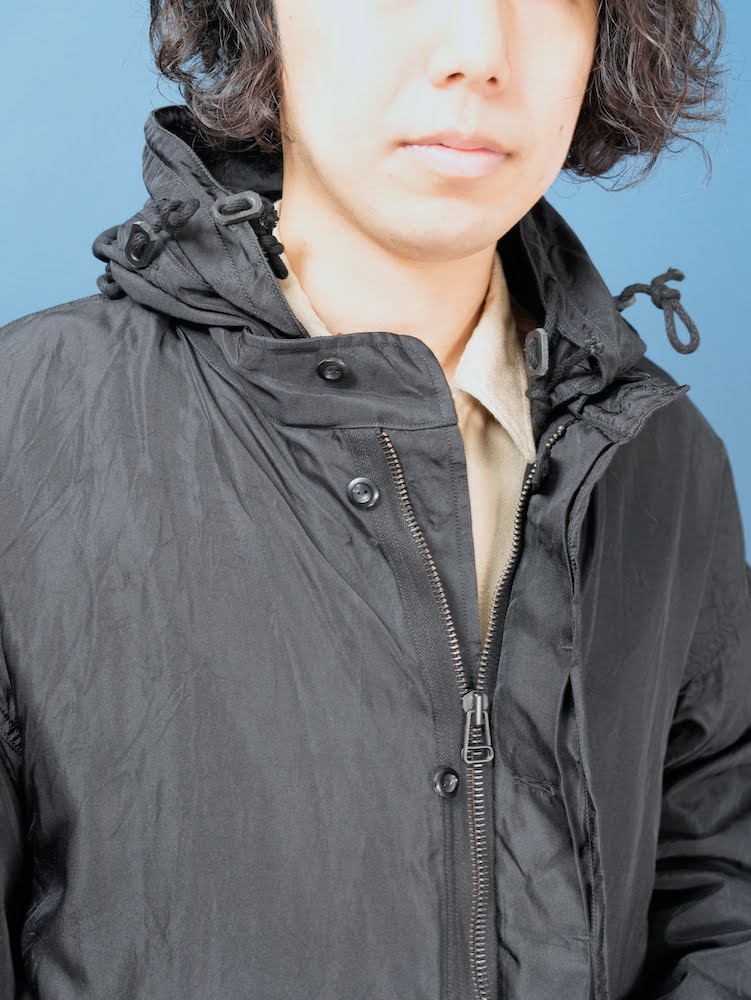 Fish tail long coat with liner(Silk twill)