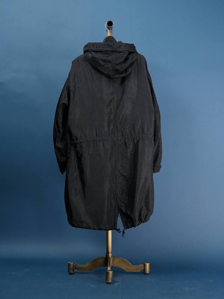 Fish tail long coat with liner(Silk twill)