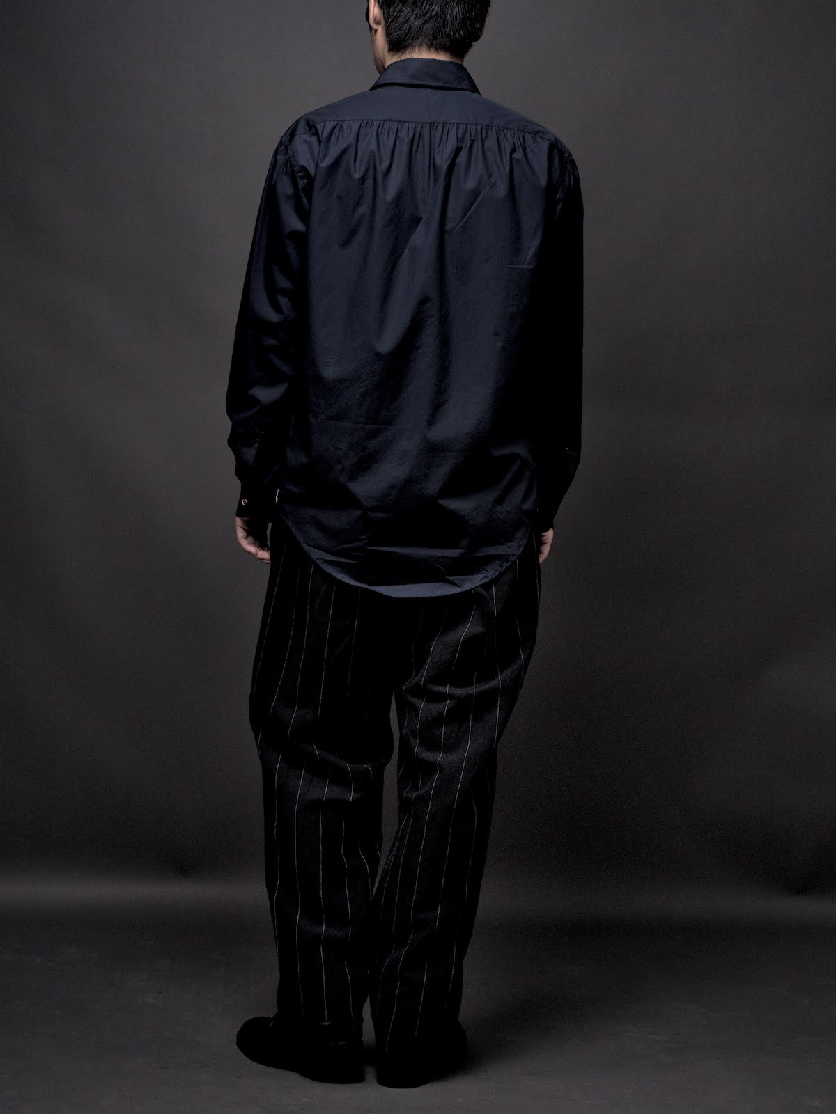 Windsor wide collar shirt (NAVY) for CATHEDRAL