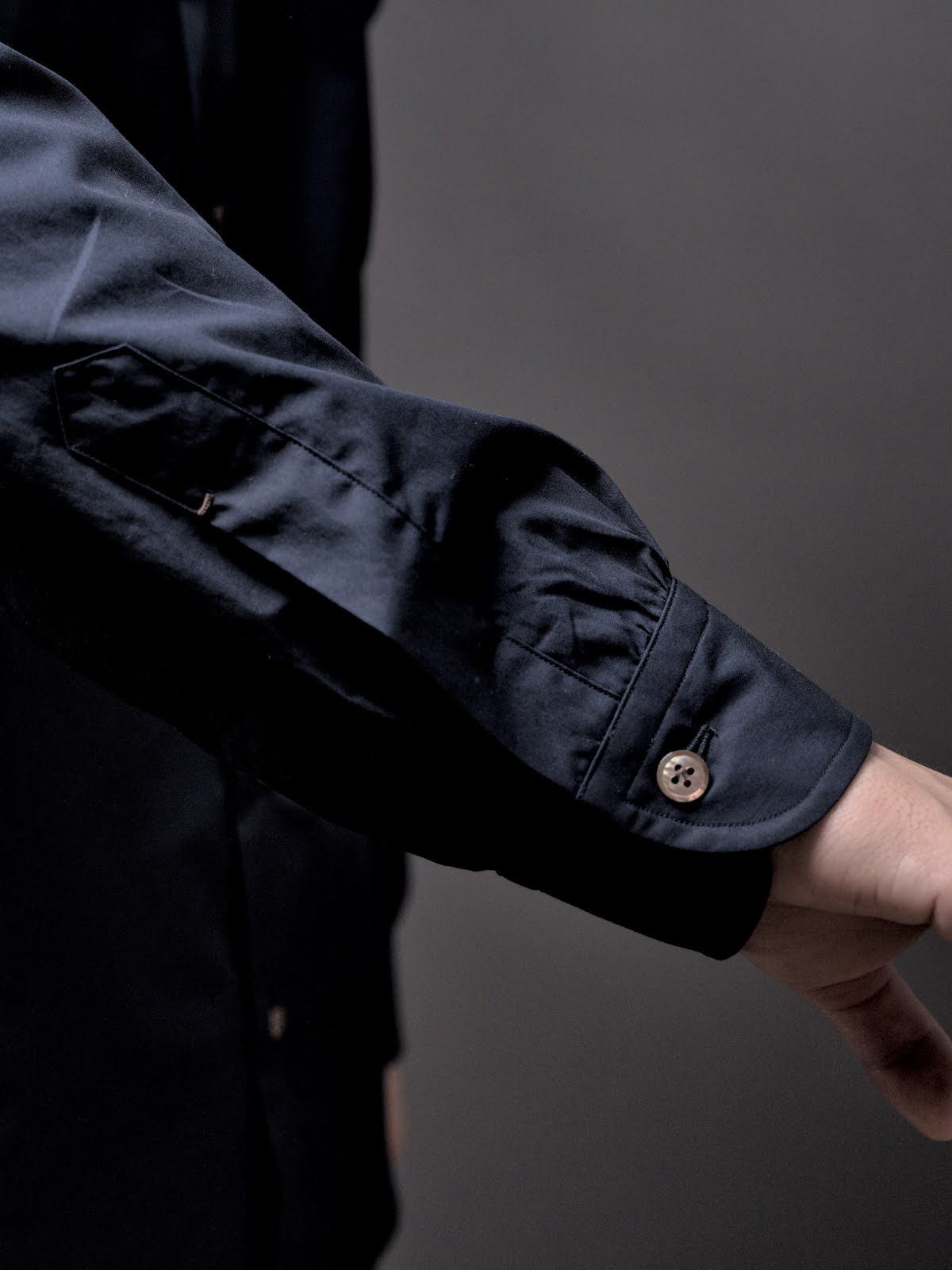 Windsor wide collar shirt (NAVY) for CATHEDRAL