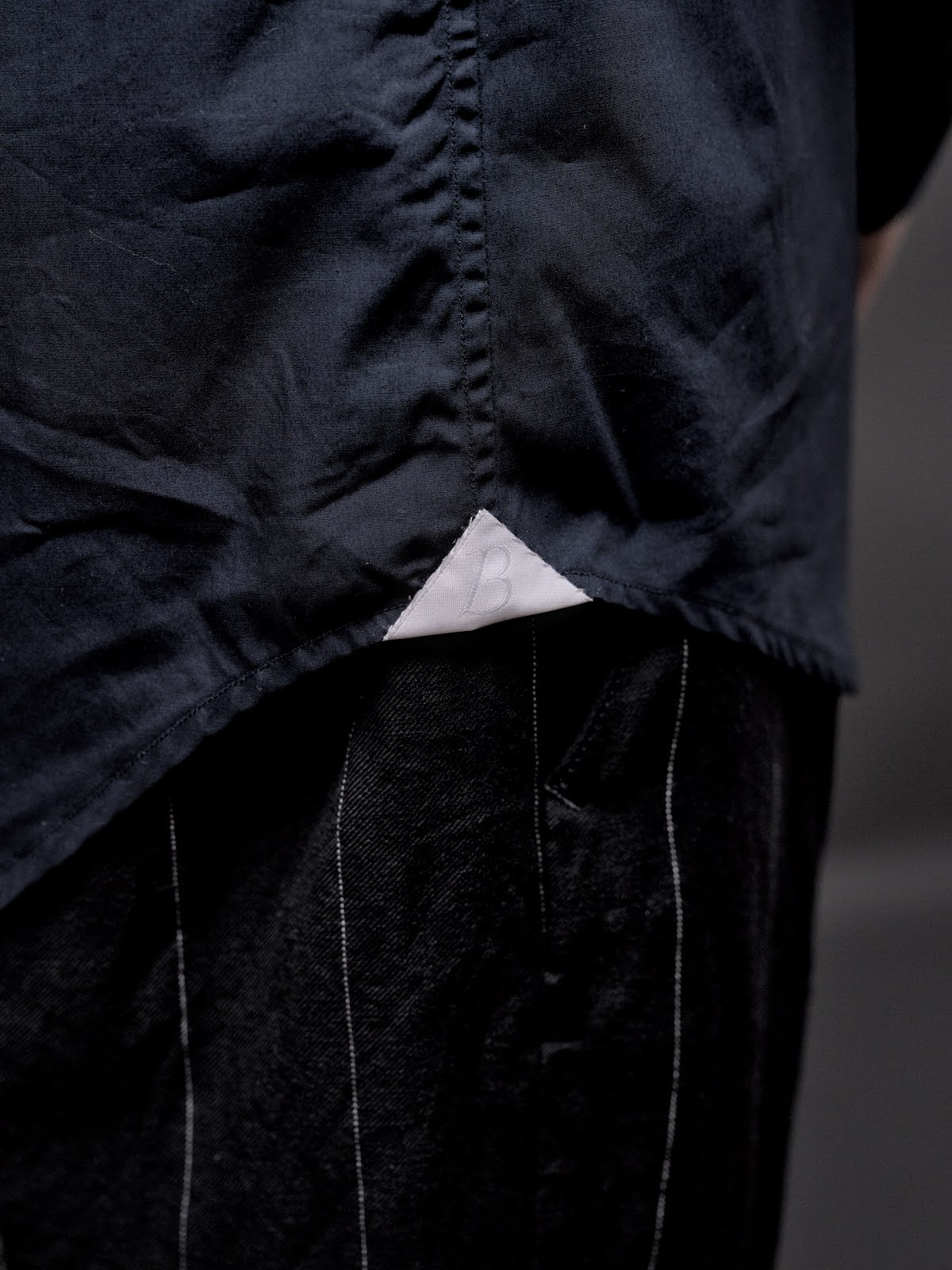 Windsor wide collar shirt (NAVY) for CATHEDRAL