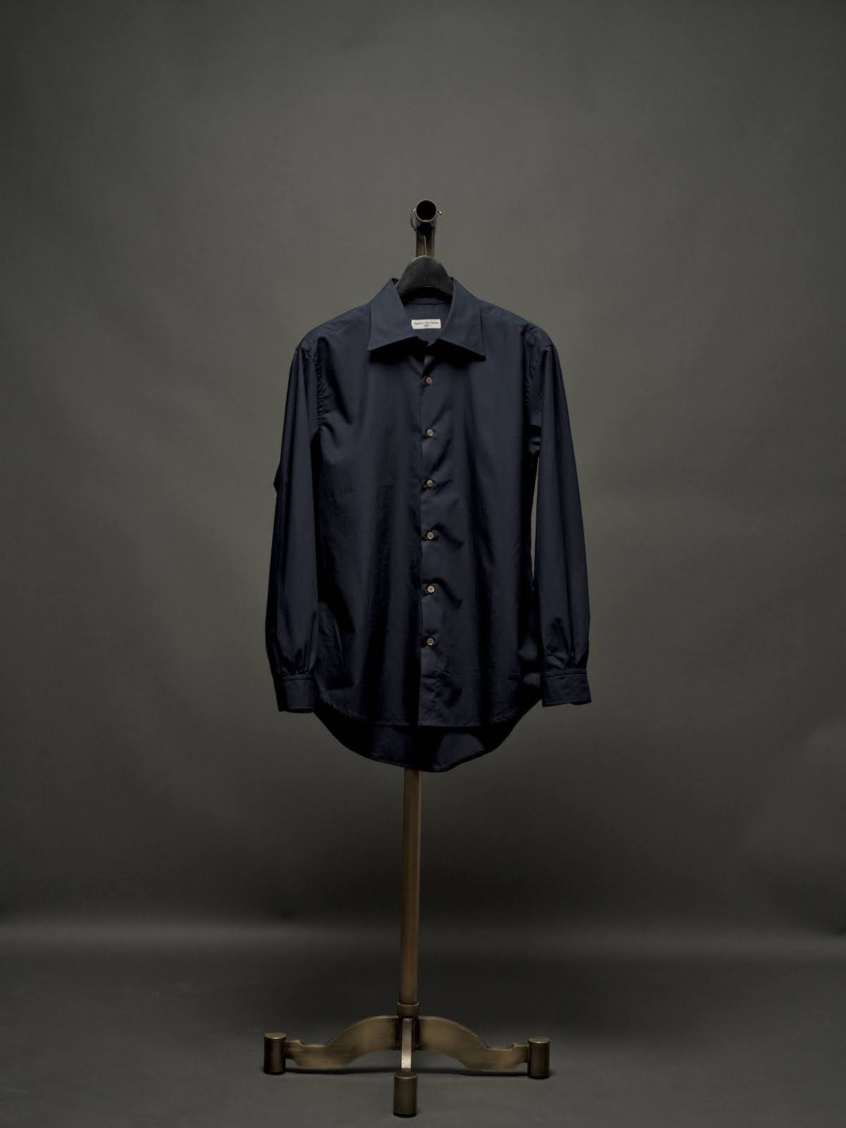Windsor wide collar shirt (NAVY) for CATHEDRAL