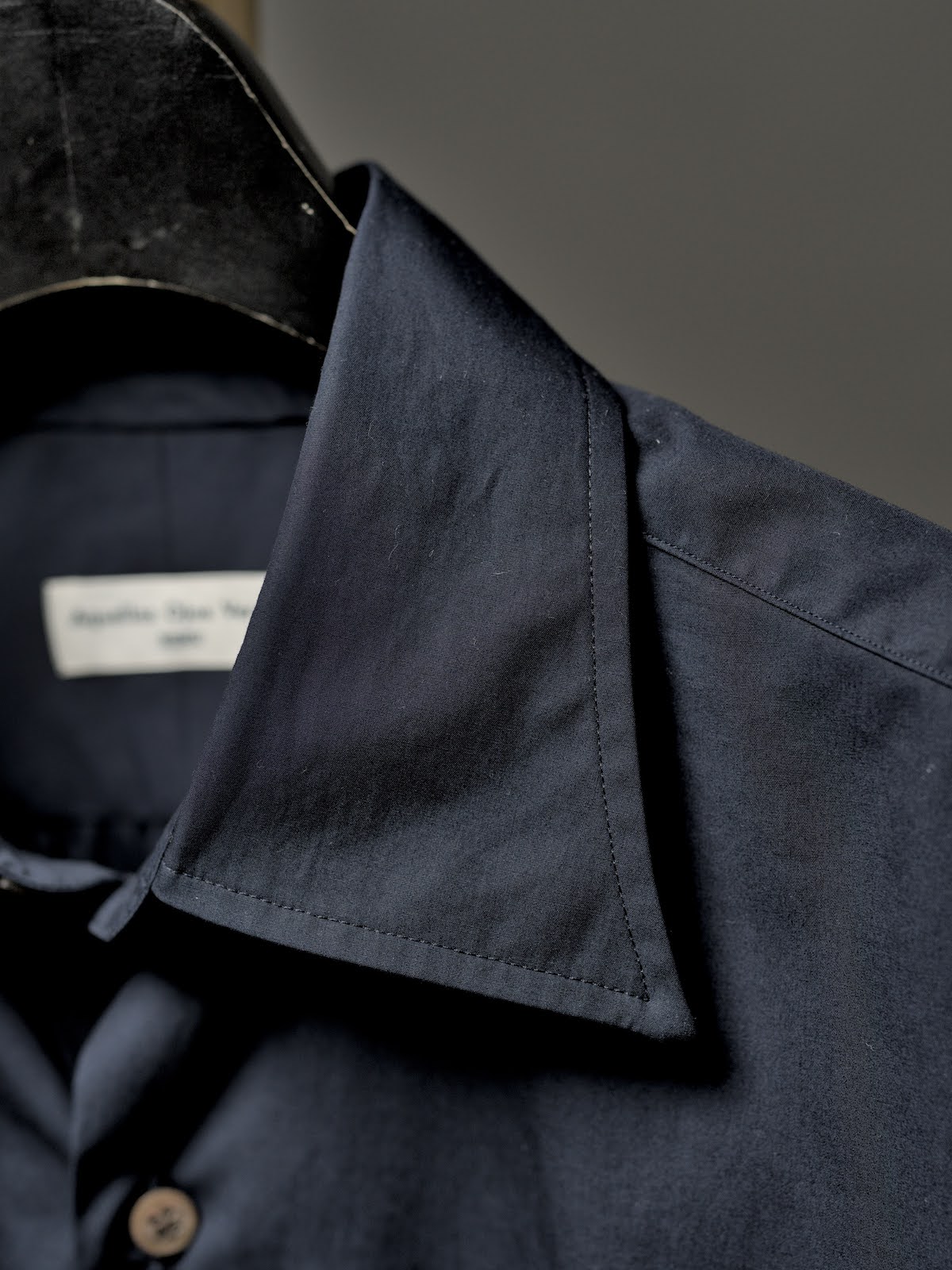 Windsor wide collar shirt (NAVY) for CATHEDRAL