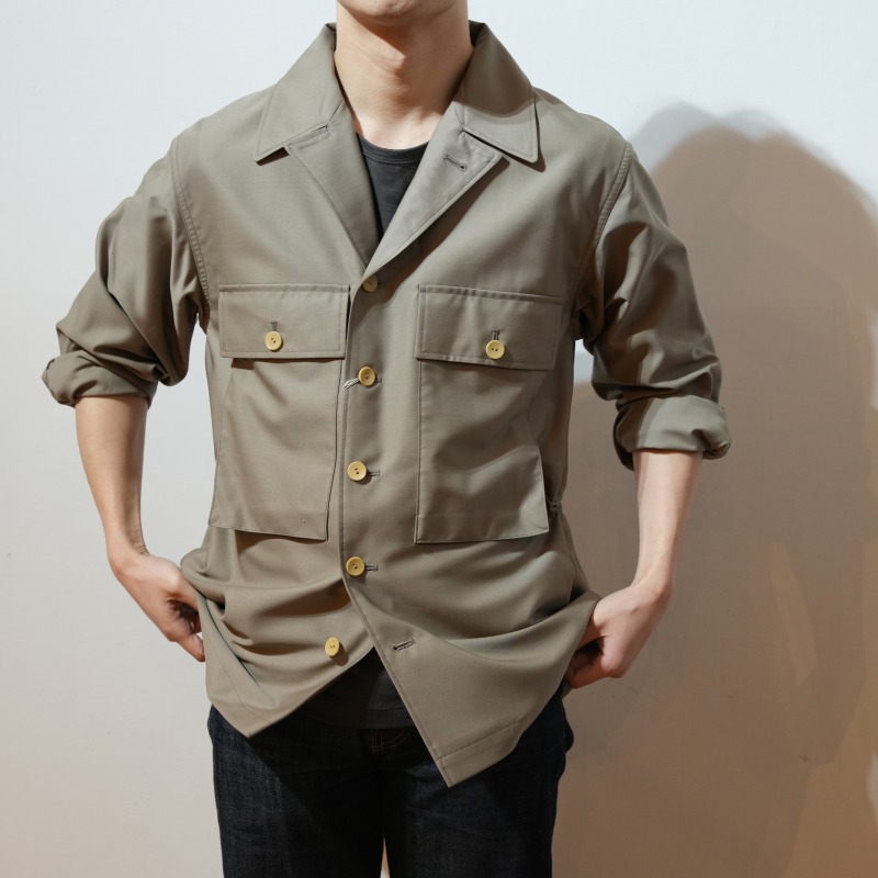 VERNON-D / ANTIQUE WOOL GABARDINE